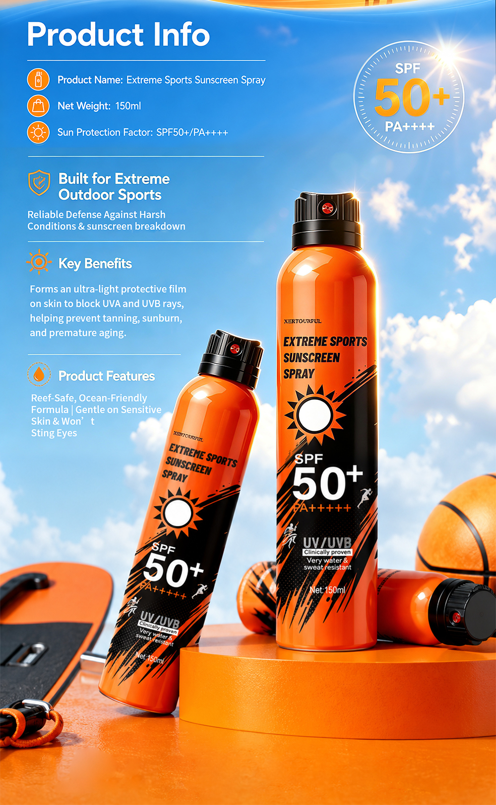 Spray for Extreme Sports