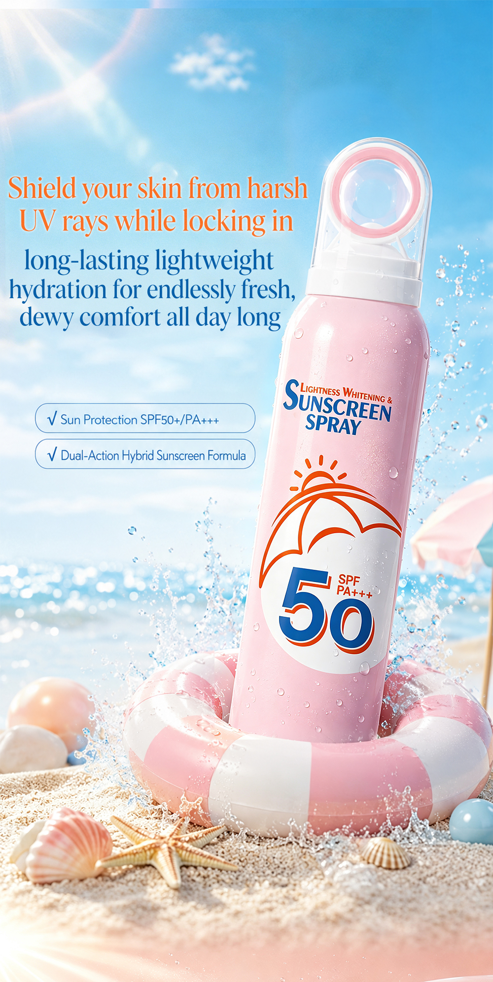 Whitening Moisturising Sunscreen Spray