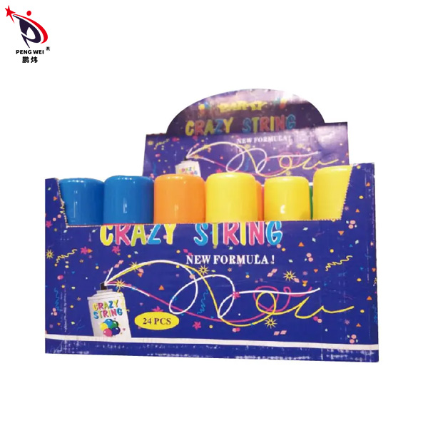 China Non flammable 88% more party streamer spray carzy string